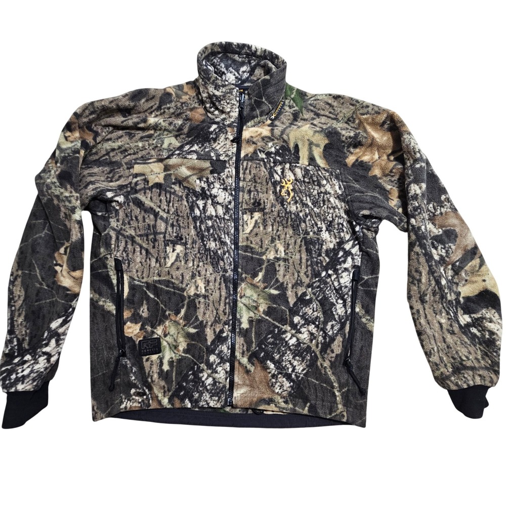 Browning Fleece Jacket Medium Camouflage Full Zip Genesis X-Change System